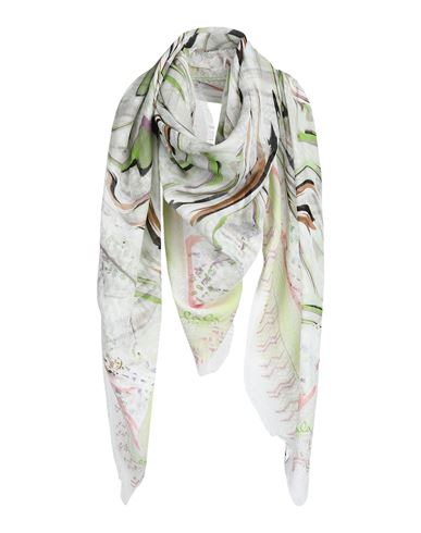 Lola Woman Scarf Acid Green Size - Cotton In White