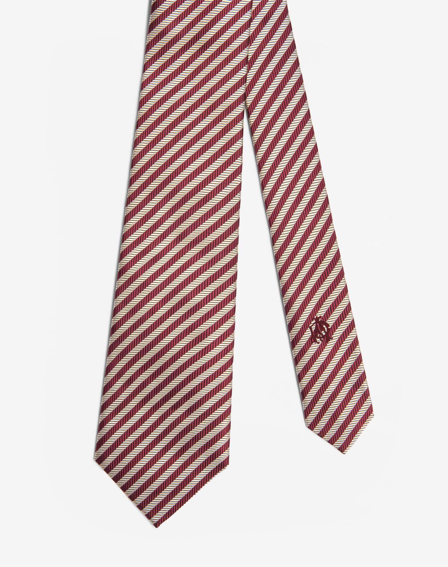 Dunhill Silk Hb Stripe Woven Tie 8cm In Red