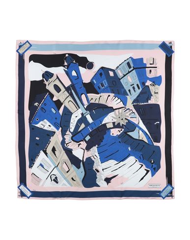 Emilio Pucci Woman Scarf Light Pink Size - Silk In Blue