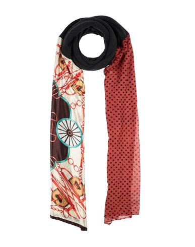 Ebony & Ivory Woman Scarf Lead Size - Cotton, Polyester, Wool In Grey