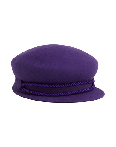 8 By Yoox Wool Felt Baker Boy Hat Woman Hat Purple Size L Wool