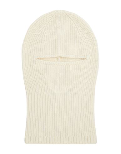 8 By Yoox Recycled Wool Monocolor Balaclava Hat Ivory Size Onesize Recycled Wool, Elastane In White