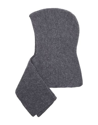 8 By Yoox Soft Knit Hooded Vest Hat Grey Size Onesize Recycled Wool, Viscose, Wool, Elastane