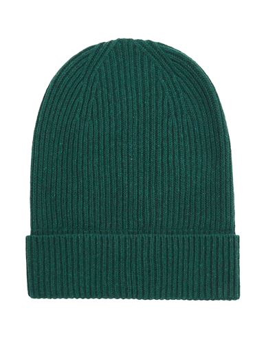8 By Yoox Recycled Cashmere Essential Beanie Hat Dark Green Size Onesize Recycled Cashmere