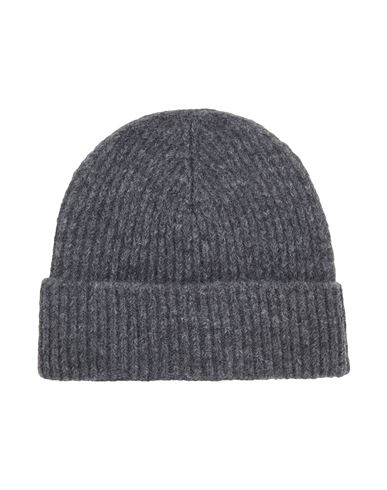 8 By Yoox Soft Knit Docker Hat Hat Grey Size Onesize Recycled Polyamide, Viscose, Wool, Elastane