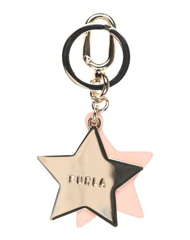 Furla Woman Key Ring Blush Size - Metal, Soft Leather In Pink