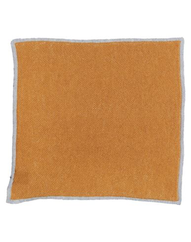 Canali Man Scarf Camel Size - Silk, Cashmere In Gold