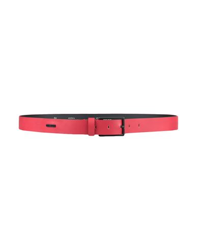 Emporio Armani Man Belt Red Size 39.5 Calfskin