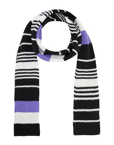 8 By Yoox Wool Blend Long Striped Scarf Woman Scarf Black Size - Wool, Recycled Wool, Recycled Polya