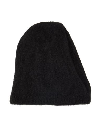 8 By Yoox Soft Bonnet Woman Hat Black Size Onesize Recycled Polyamide, Viscose, Wool, Elastane
