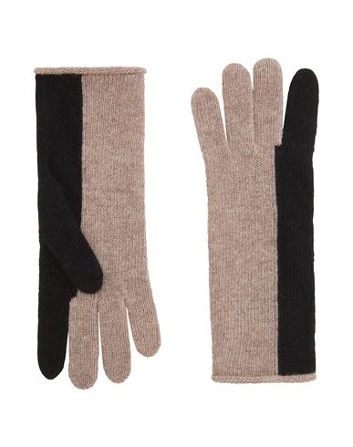 8 By Yoox Recycled Wool Double Color Gloves Woman Gloves Black Size Onesize Recycled Wool