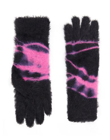8 By Yoox Tye Dye Gloves Woman Gloves Black Size Onesize Polyamide