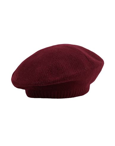 Shop 8 By Yoox Recycled Wool Beret Hat Burgundy Size Onesize Recycled Wool In Red