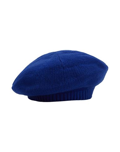 8 By Yoox Recycled Wool Beret Hat Bright Blue Size Onesize Recycled Wool