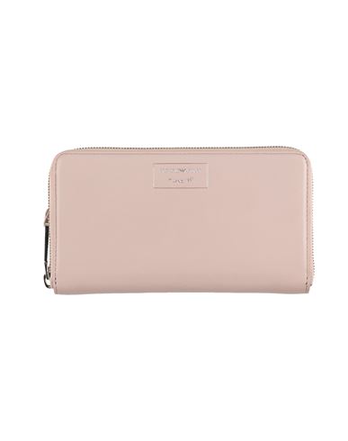 Emporio Armani Woman Wallet Light Brown Size - Bovine Leather, Goat Skin In Beige