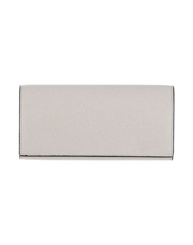 Valextra Woman Wallet Light Grey Size - Calfskin