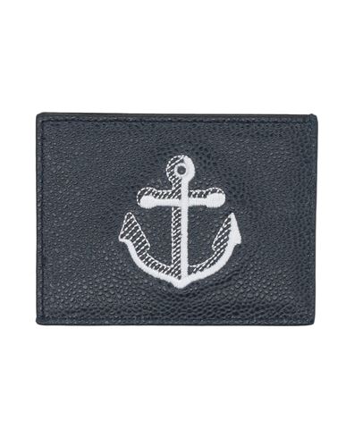 Thom Browne Man Document Holder Midnight Blue Size - Leather