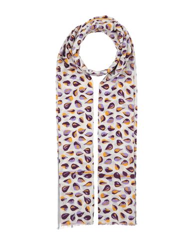 Shop Mois Mont Woman Scarf Ivory Size - Cotton In White