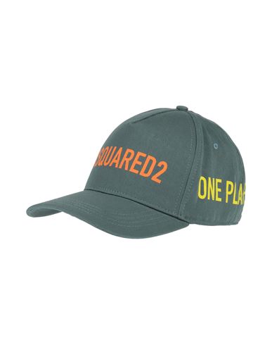 Dsquared2 Man Hat Deep Jade Size Onesize Cotton In Green