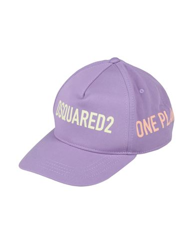 Shop Dsquared2 Man Hat Lilac Size Onesize Cotton In Purple