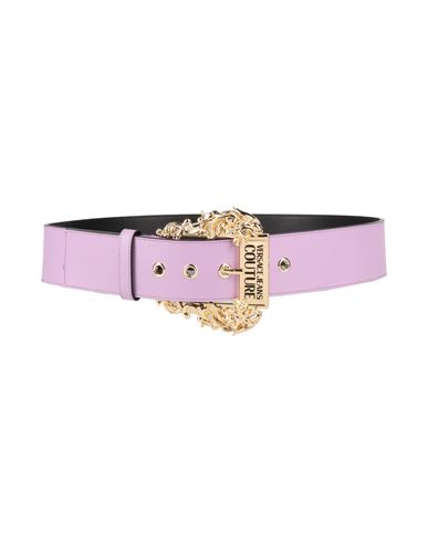 Versace Jeans Couture Woman Belt Lilac Size 34 Leather In Purple