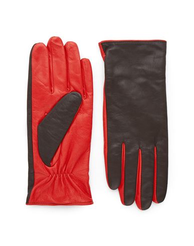 Cos Woman Gloves Red Size Xs/s Leather