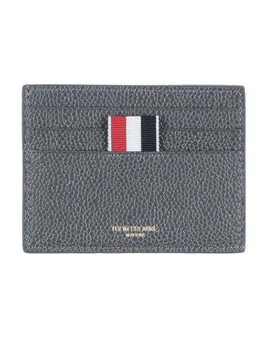 Thom Browne Man Document Holder Grey Size - Leather