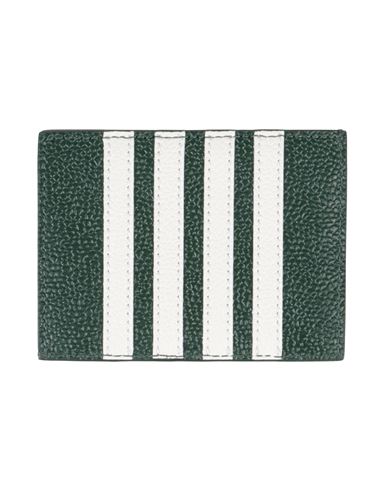 Shop Thom Browne Man Document Holder Green Size - Leather