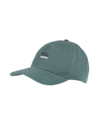 Dsquared2 Man Hat Deep Jade Size Onesize Cotton In Green