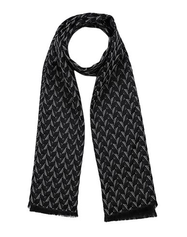 Shop Giorgio Armani Man Scarf Black Size - Silk, Wool, Polyamide, Viscose