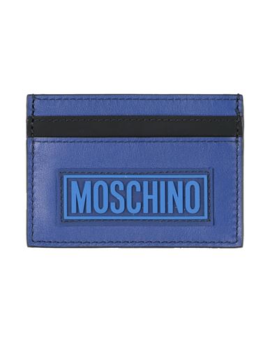 Moschino Man Document Holder Purple Size - Leather, Textile Fibers