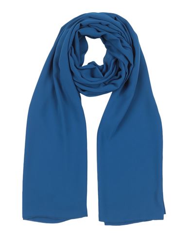 Rue Du Bac Woman Scarf Blue Size 6 Polyester