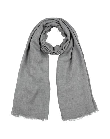 Shop D'aniello Scarf Grey Size - Modal, Virgin Wool