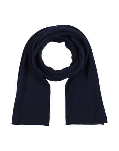 Fabiana Filippi Man Scarf Navy Blue Size - Merino Wool, Silk, Cashmere In Black