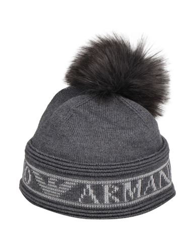 Shop Emporio Armani Woman Hat Grey Size L Virgin Wool, Viscose, Polyamide, Metallic Fiber, Acrylic