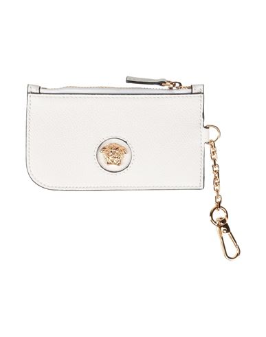 Versace Woman Cardholder White Size - Leather