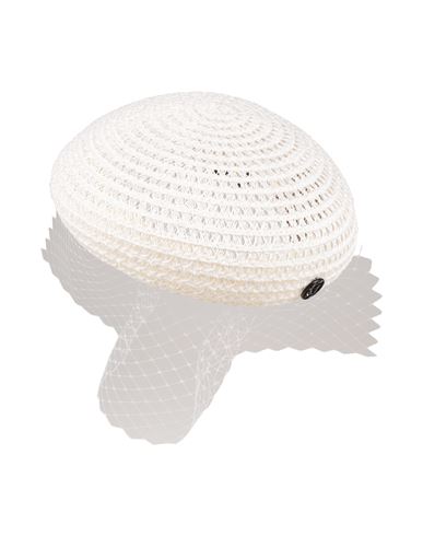 Maison Michel Woman Hat Ivory Size Onesize Hemp, Cotton, Polyamide In White