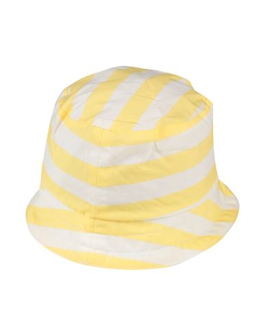 Shop Emporio Armani Newborn Hat Yellow Size 3 Cotton