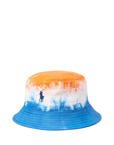 Shop Polo Ralph Lauren Tie-dye Twill Bucket Hat Man Hat Orange Size L/xl Cotton