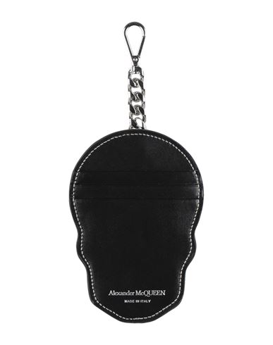 Alexander Mcqueen Man Key Ring Black Size - Leather