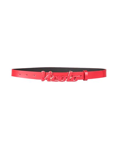Shop Vicolo Woman Belt Red Size 30 Leather