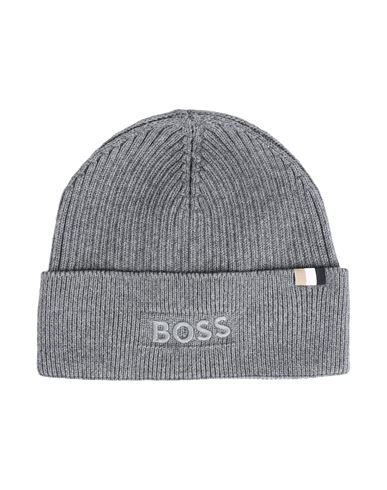 Hugo Boss Boss Man Hat Grey Size Onesize Cotton, Wool