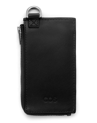 Cos Man Coin Purse Black Size - Cow Leather