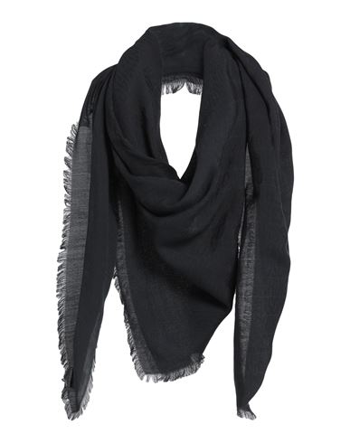 Moschino Woman Scarf Black Size - Cotton, Silk
