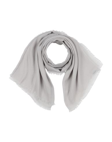 Moschino Woman Scarf Light Grey Size - Cotton, Silk In Gold