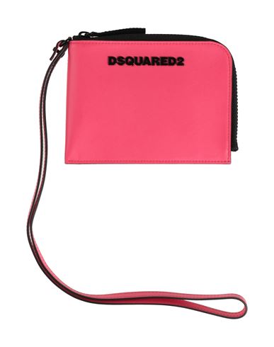 Shop Dsquared2 Man Document Holder Fuchsia Size - Leather In Pink