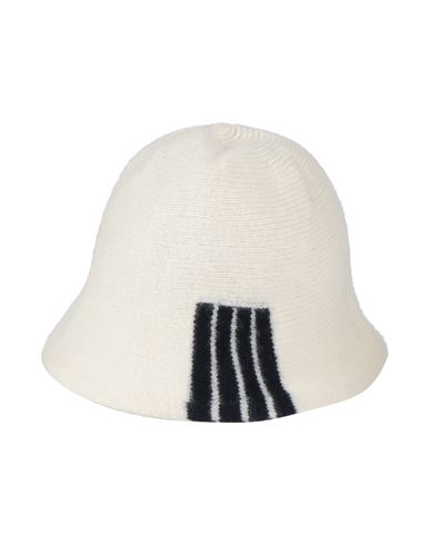 THOM BROWNE THOM BROWNE WOMAN HAT IVORY SIZE L WOOL, POLYAMIDE, SILK, CASHMERE 