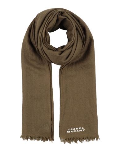 Shop Isabel Marant Man Scarf Military Green Size - Wool, Cashmere