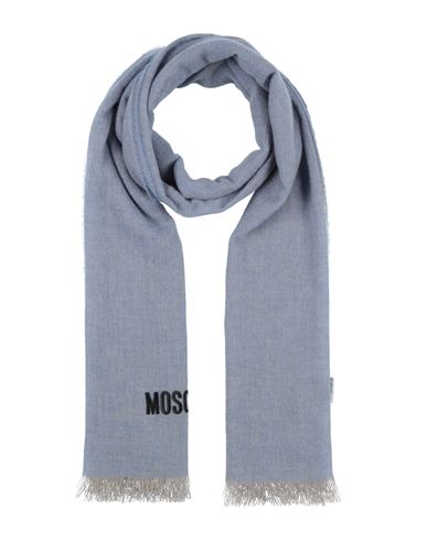 Moschino Woman Scarf Pastel Blue Size - Cashmere
