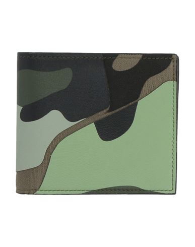 Valentino Garavani Man Wallet Military Green Size - Leather